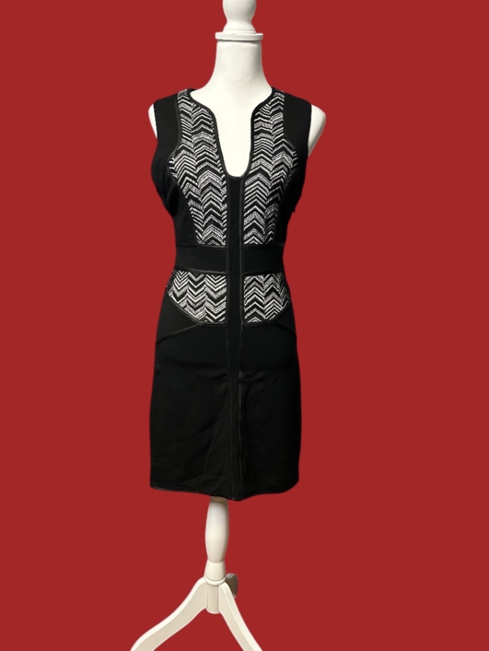 Bebe Curve Flattering Combination Dress